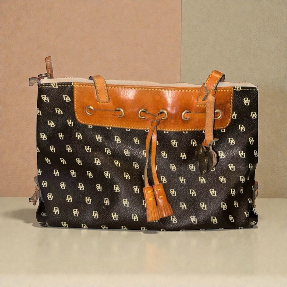 Dooney & Bourke Black and Tan Shoulder Bag
14.5x9 - Picture 2 of 5